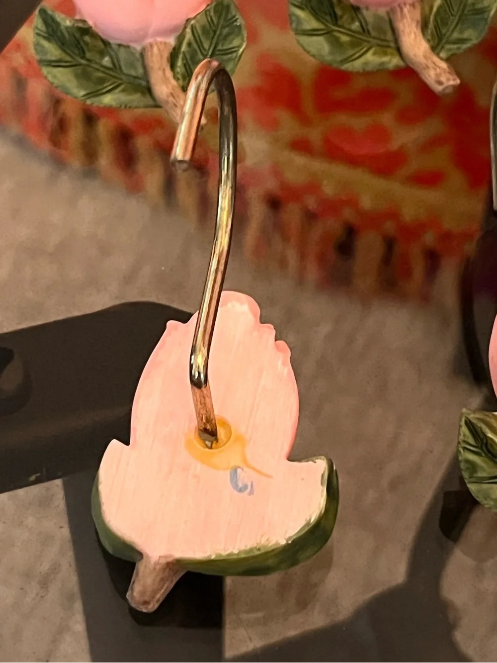 Paris Rose Pink Rose Shower Curtain Hooks